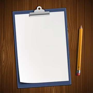 Clipboard with blank sheet 스톡 일러스트