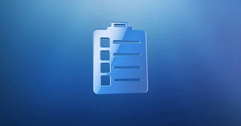 Clipboard Blue 3d Icon Video stock 72285219