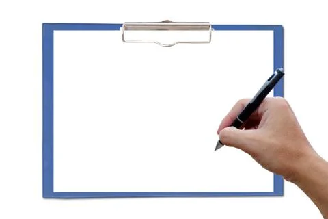 Clipboard blue and write Stock Photos