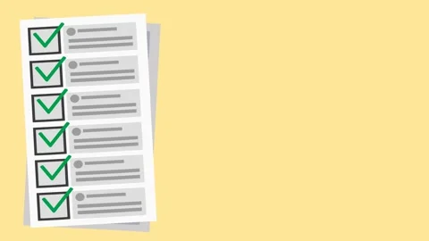 Clipboard with boxes being tick Stock Footage 278131522
