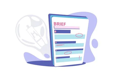 Clipboard brief paper Stock Illustration
