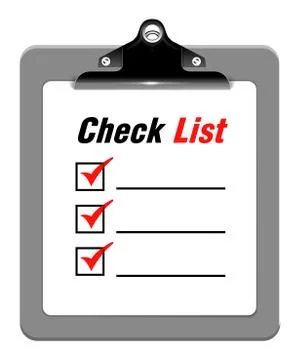 Clipboard with check list Stock Illustration