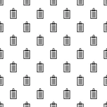 Clipboard check list pattern, simple style Stock Illustration