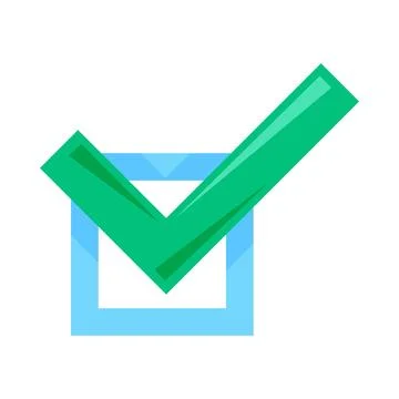 Clipboard with check mark flat illustration Stock Illustration