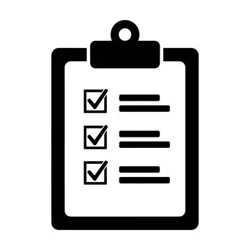 Clipboard with Checked To- Do List Icon checklist to-do list Stock Illustration