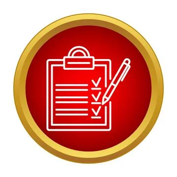 Clipboard checking list with pen icon Stock Illustration