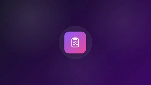Clipboard Checklist Animated Icon 16:9 Stock Footage 345159442