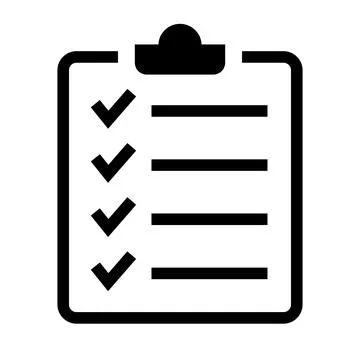 Clipboard Checklist. Checklist document. Survey and research. Vector. Stock Illustration