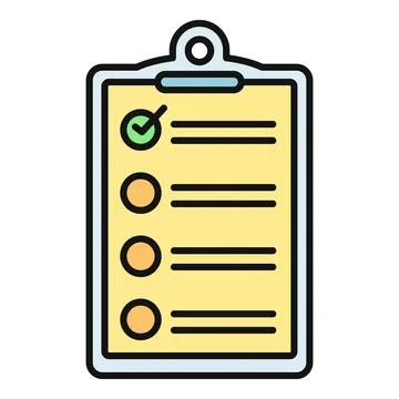 Clipboard checklist with completed task checkmark icon Stock Illustration