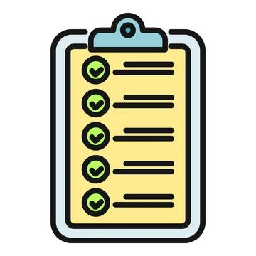 Clipboard checklist with completed tasks and check marks Stock Illustration