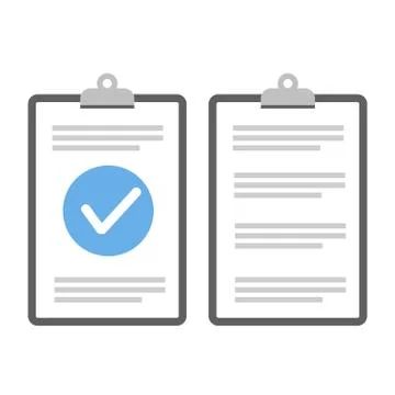 Clipboard checklist flat design. Check list vector illustration Stock Illustration