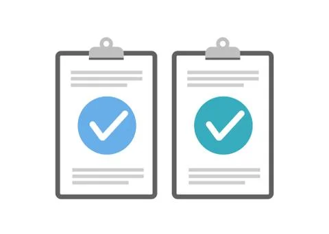 Clipboard checklist flat design. Check list vector illustration Stock Illustration