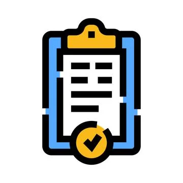 Clipboard checklist with golden checkmark for task success 스톡 일러스트