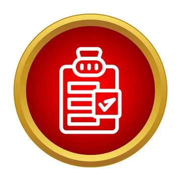 Clipboard checklist icon with completed task symbol Stock Illustration