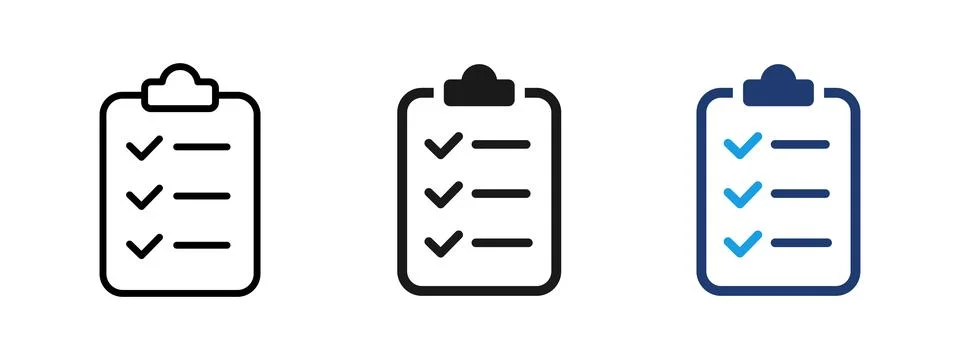 Clipboard checklist icon with completed tasks. Used for task management, to.. Stock Illustration