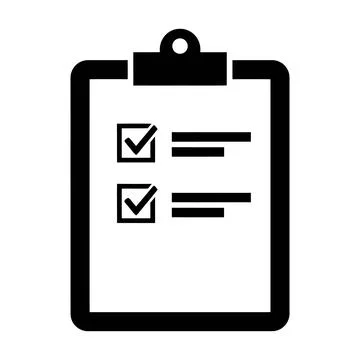 Clipboard with Checklist Icon to-do list task Stock Illustration