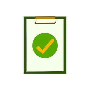 Clipboard with checklist icon. Flat design style eps 10. clipboard icon Stock Illustration