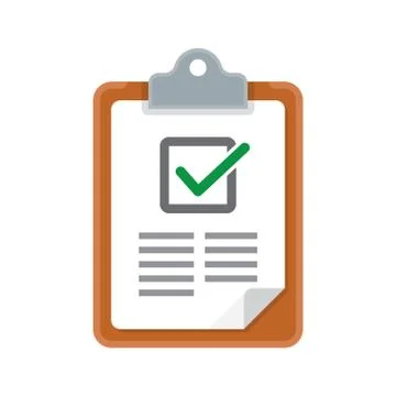 Clipboard with checklist icon. Stock Illustration
