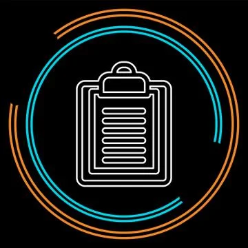 Clipboard with checklist icon. Stock Illustration