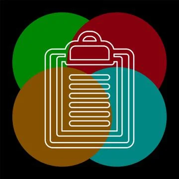Clipboard with checklist icon. Stock Illustration