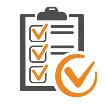 Clipboard with Checklist Icon Stock Illustration
