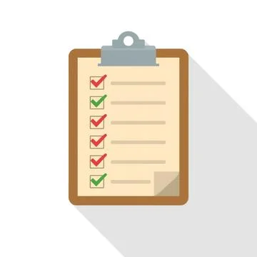 Clipboard with checklist icon Stock Illustration