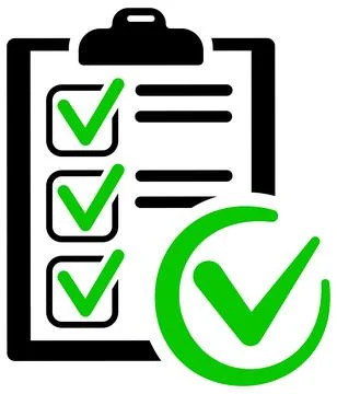 Clipboard with Checklist Icon Stock Illustration