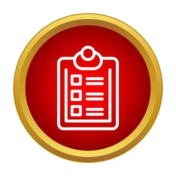 Clipboard checklist icon for task management planning Stock Illustration