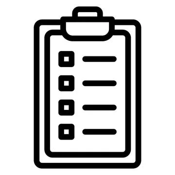 Clipboard with checklist icon for task management and business project planning Stock Illustration
