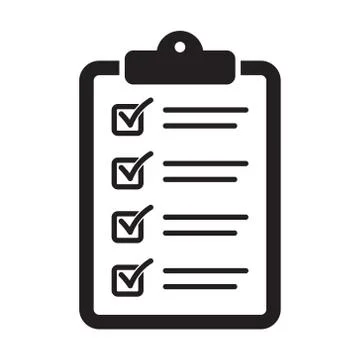 Clipboard with checklist icon, vector symbol for web site and app design. イラスト素材