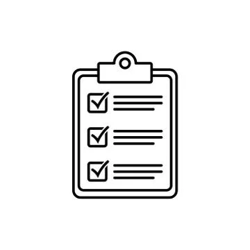 Clipboard with checklist icon, vector symbol for web site and app design. 스톡 일러스트