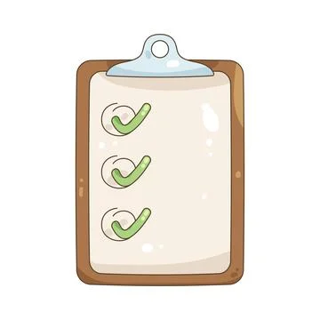 Clipboard with a checklist Stock Illustration