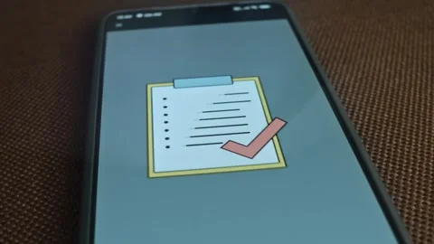 Clipboard with Checklist on it, presentation Stock Footage 309561069