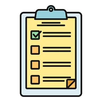 Clipboard checklist marking completed task and tracking progress Stock Illustration