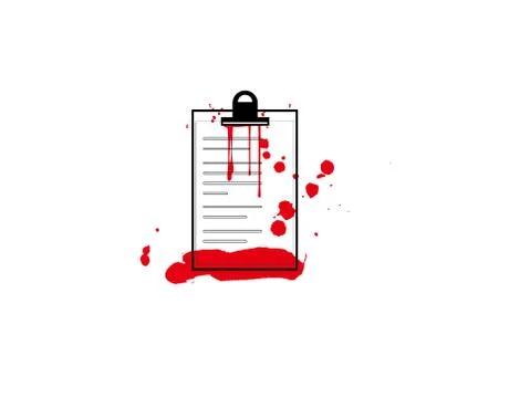 Clipboard checklist or document gothic icon on white background in vector ill Stock Illustration