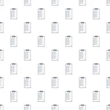 Clipboard checklist pattern with completed tasks Stock Illustration