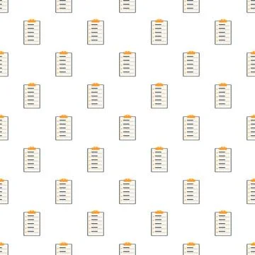 Clipboard checklist pattern creating a seamless background Stock Illustration