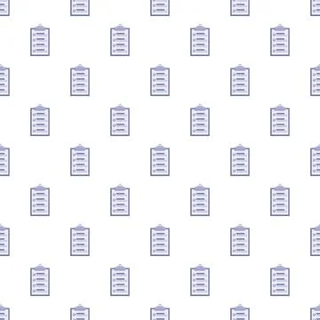 Clipboard checklist pattern for survey and task management Stock Illustration