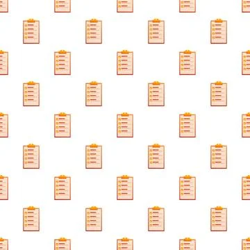 Clipboard checklist pattern for task management and planning Illustrazione stock