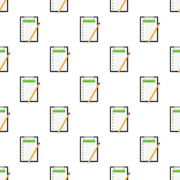 Clipboard with checklist pattern. Vector stock illustration. Stock Illustration