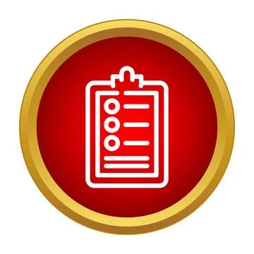 Clipboard checklist questionnaire icon outlining task management Stockillustratie