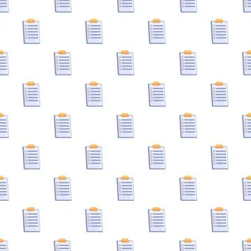 Clipboard checklist repeating pattern for planning tasks Stock-Illustration