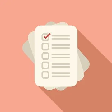 Clipboard with checklist showing completed task business organization concept Stock Illustration