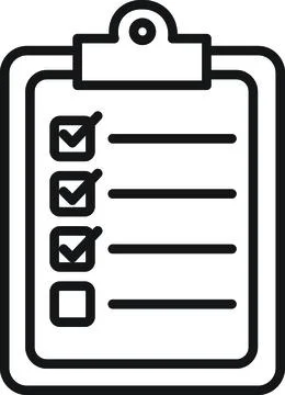 Clipboard Checklist Survey Icon Stock Illustration