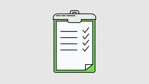 Clipboard with a checkmark Vídeo Stock 335453520