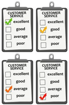 Clipboard customer service Illustrazione stock