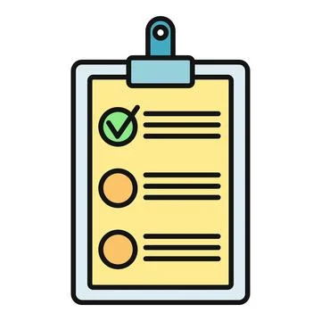 Clipboard displaying checklist with completed and pending tasks Stock Illustration
