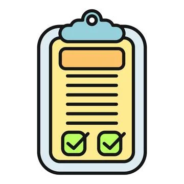 Clipboard displaying checklist with completed tasks and checkmarks Stock Illustration