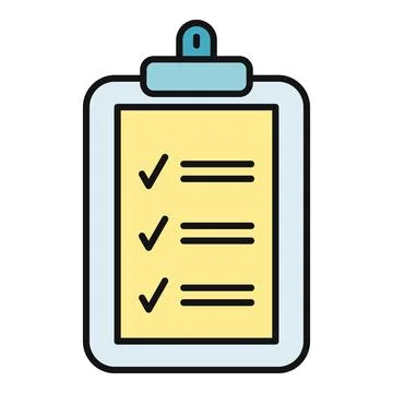 Clipboard displaying checklist with completed tasks and checkmarks Stock Illustration