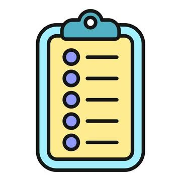 Clipboard displaying checklist document for planning tasks Stock Illustration